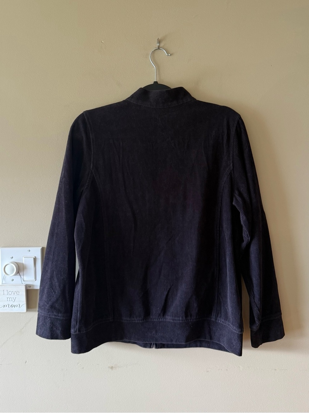 Carroll Reed Black Ribbed Zip-Front Sweater Jacket - Picture 10 of 14